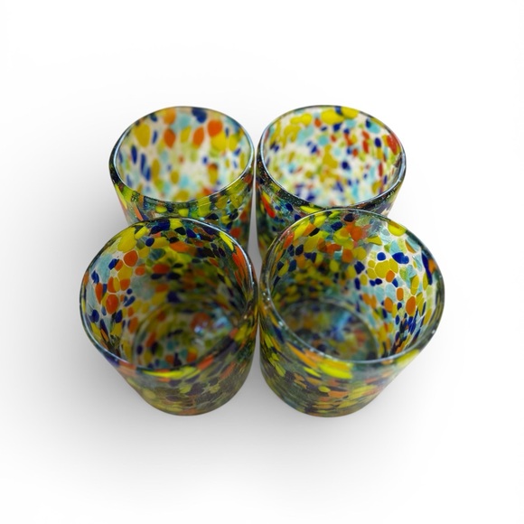 Colorful Mosaic Glass Tumblers - Picture 3 of 3